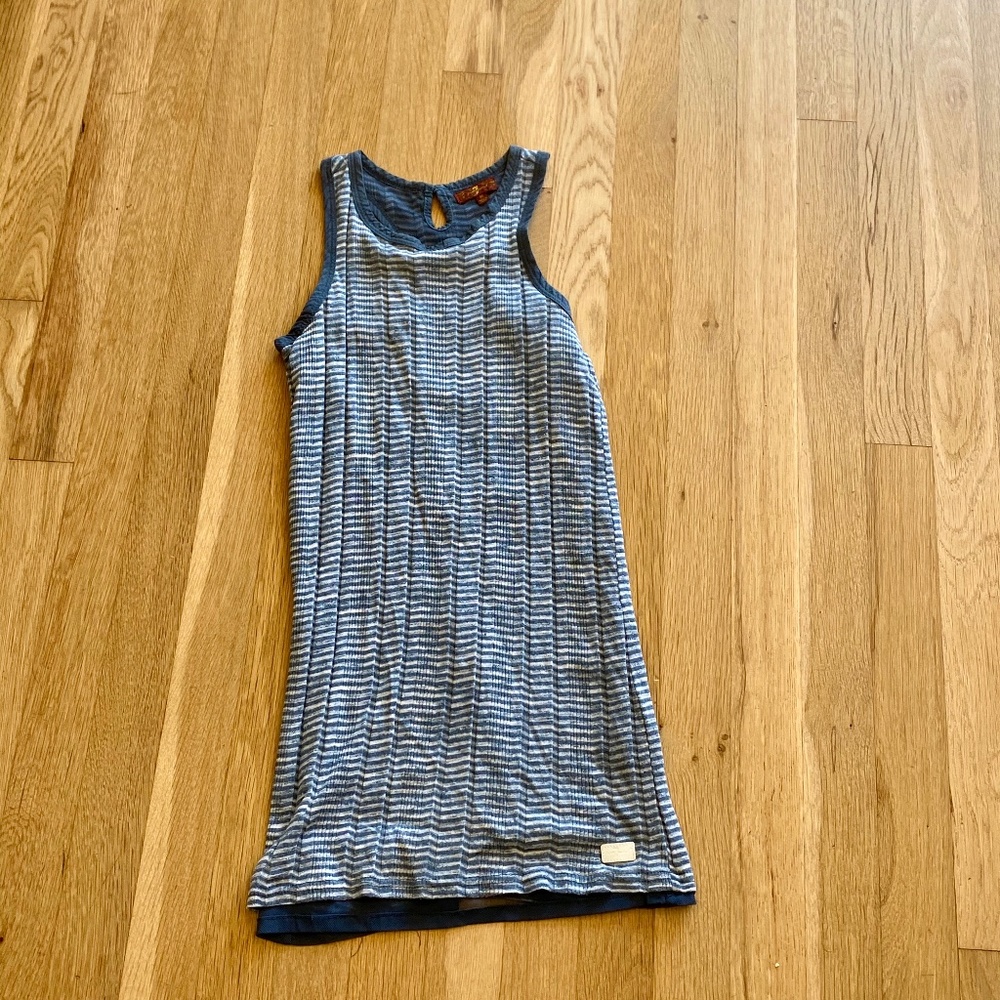 Blue and White Striped Sundress